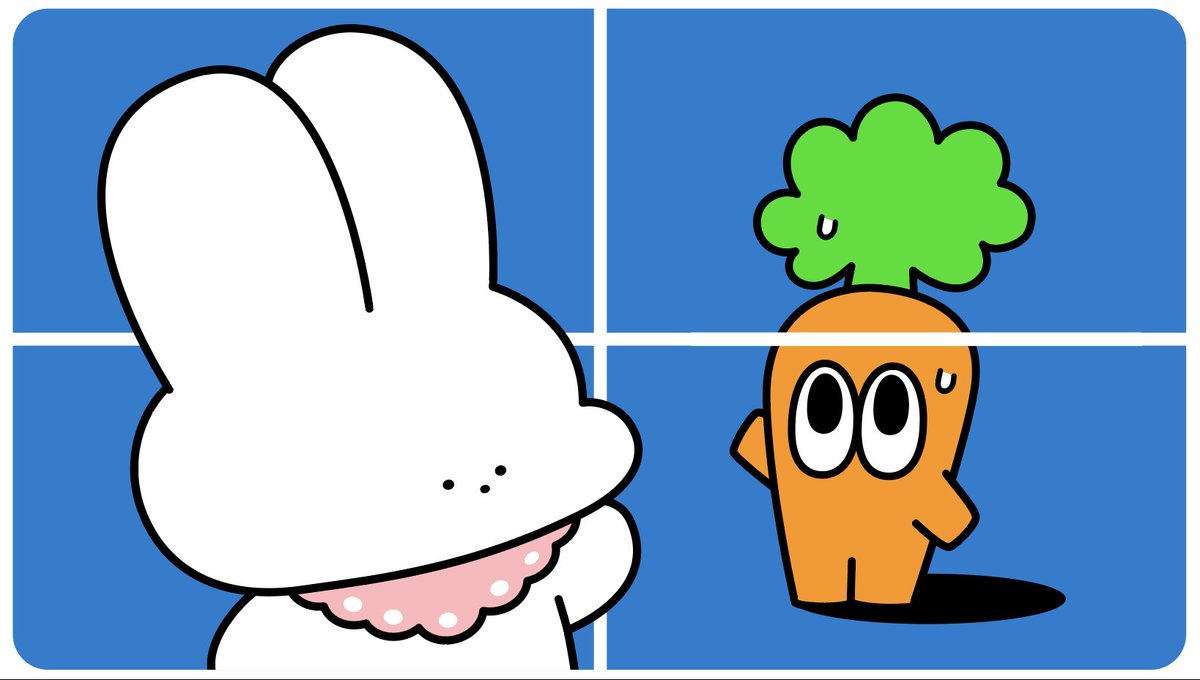 nichinichi_369's tweet image. 今日も仲良し🐰🥕