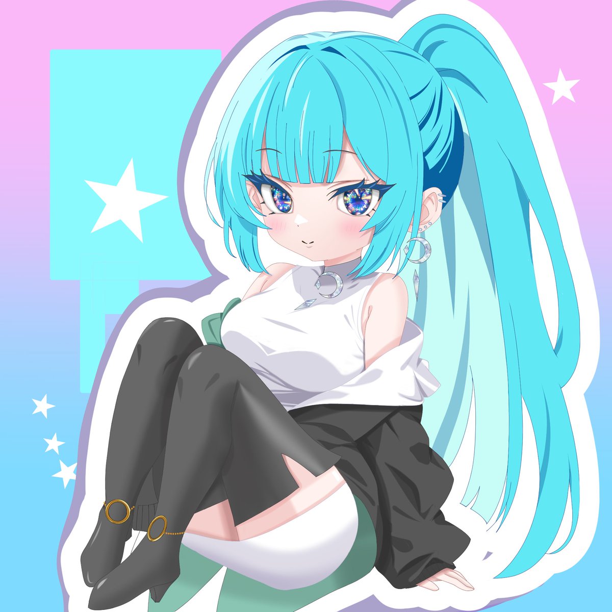 今回はVTuberの水雲七海さん(<a href="/mizukumo_nanami/">水雲 七海🌏🩵 新人Vtuber</a>)のイラストで、ミニキャラっぽく描いてみました
#Nanアート #イラスト #SD