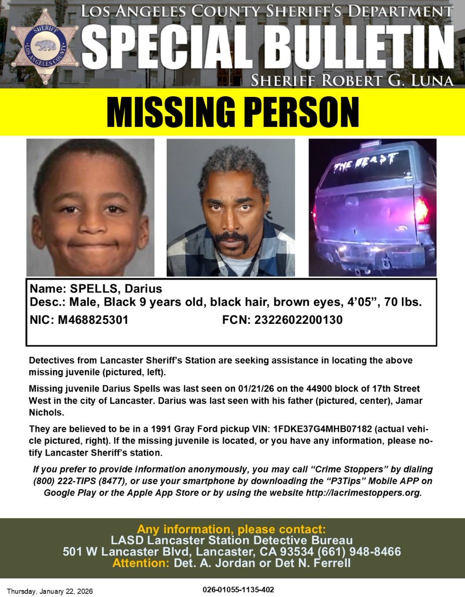 LASD Lancaster Station tweet media