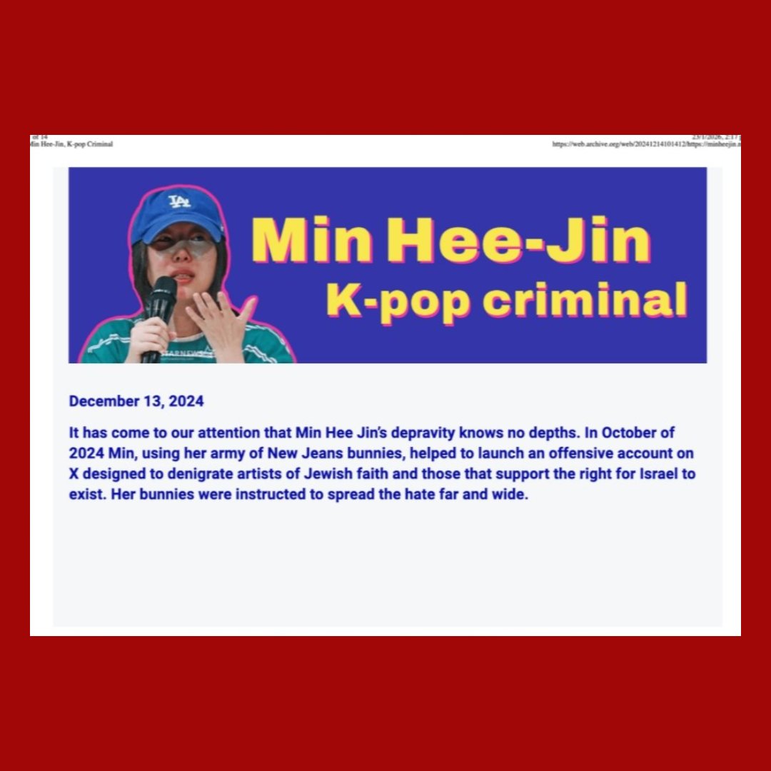 PopEmpirex's tweet photo. U.S. Court Filings Revealed that HYBE-owned TAG PR is linked to 'https://t.co/dC7I20g7xL' a website used to defame MHJ, NewJeans, and Bunnies.

Min Hee-jin’s legal team warns that the U.S. lawsuit over reverse viral smear campaigns could expand from HYBE America to its Korean HQ via the discovery process.