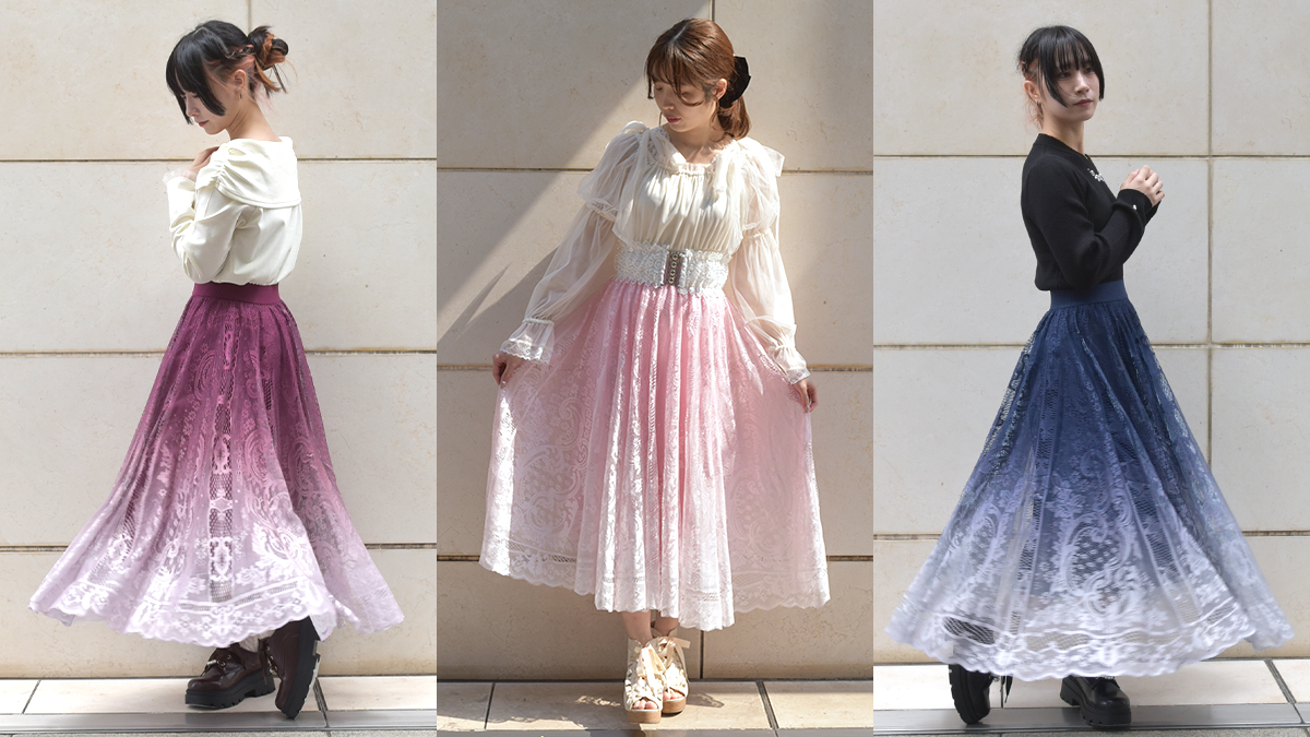 シアーギンガムティアードスカート axes POETIQUE femme