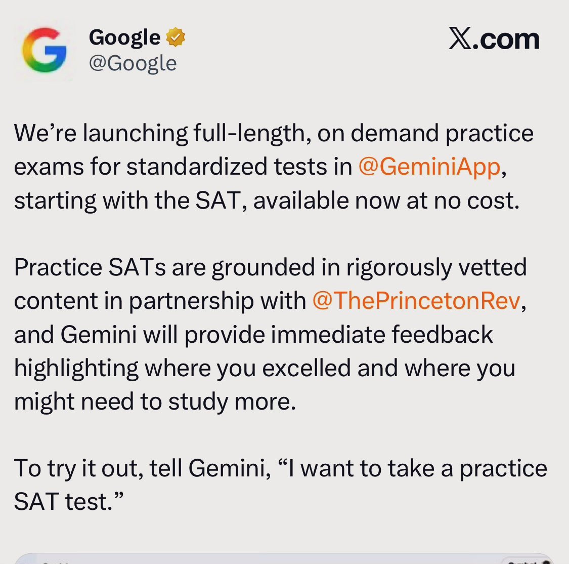 umedpratapsingh's tweet image. Google is entering into exam prep business.

It has the potential to kill coaching industry in India.

Today it is SAT, tomorrow it will be gmat, cat, neet, jee, upsc.

Have been saying this, coaching industry has no entry barrier, anyone can do it and with AI, risk is very high.