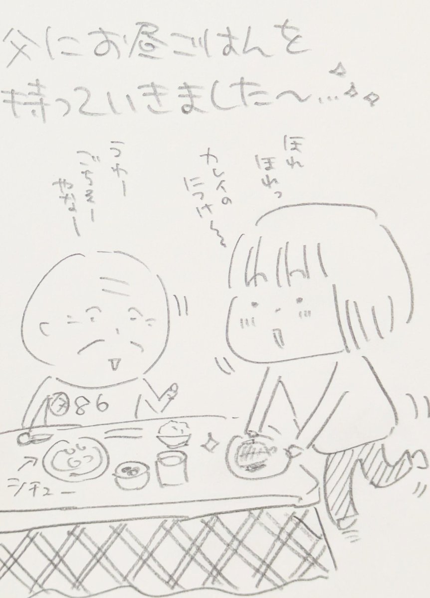 父にお昼ご飯を持って行きました〜🏠️🍚魚好きなので🐟️また煮魚をペロリとたいらげてくれました👴次はサンマを焼いてやります☺️🐟️✨