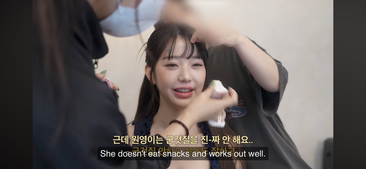 aedolll's tweet image. “w0ny doesn’t eat snacks. she doesn’t eat snack and works out well.”
“w0ny eats very slowly. very slowly.”