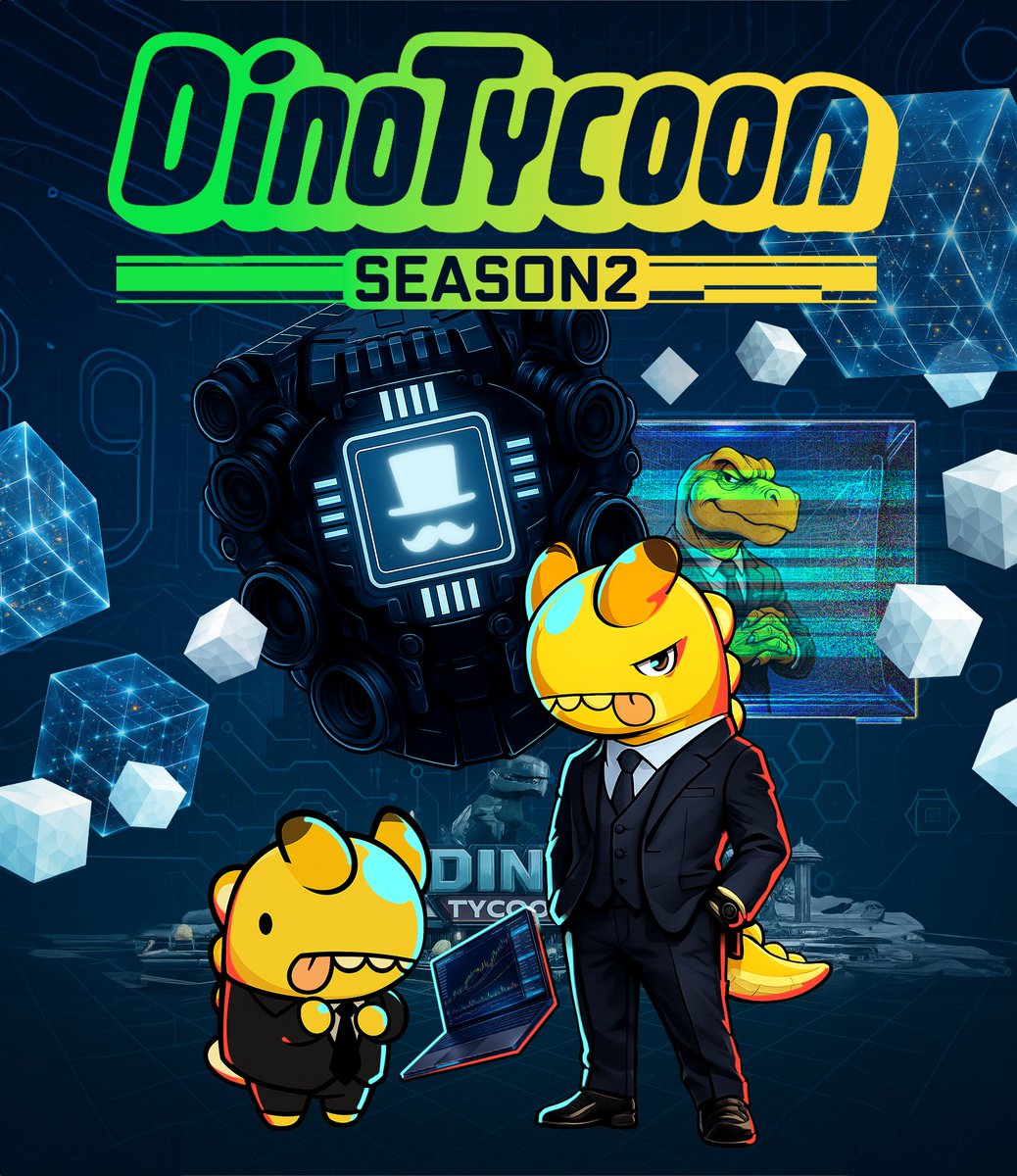 DinoTycoon Season 2 is LIVE. 🦖🚀 Run your own park, play mini-games, and  trade on the in-game exchange—then mine your way forward in a true P2E  loop. Every action becomes data: our