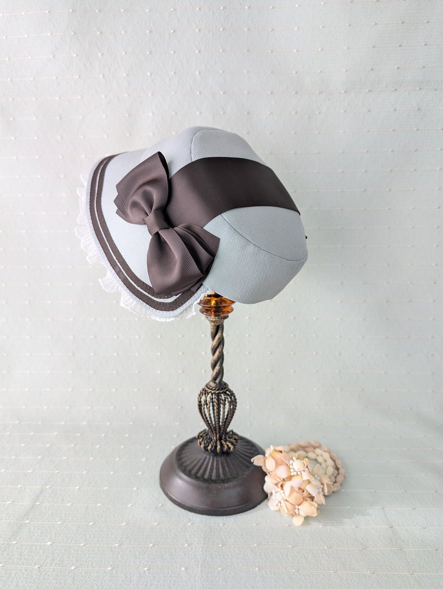 ハンドメイドマルシェお品書き 🤍小公女のボンネ🤍レース付き