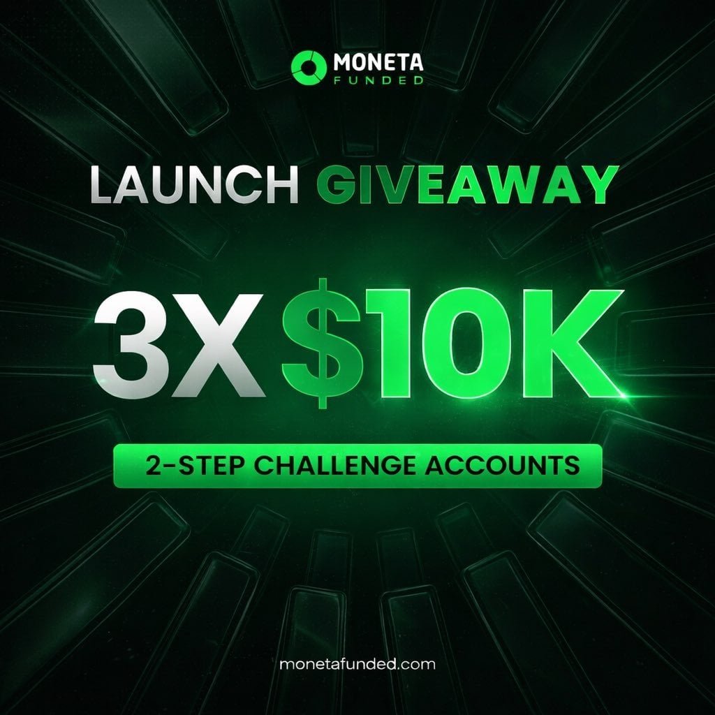 🎁 3x $10K Account Giveaway In collaboration with <a href="/MonetaFunded/">Moneta Funded</a>

1. FOLLOW - <a href="/MonetaFunded/">Moneta Funded</a> | <a href="/Reuben_Moneta/">Reuben</a> | <a href="/_TraderZay/">Zay</a> 

2. JOIN DISCORD - discord.gg/uT5ycZUB4j

3. MUST register on the WEBSITE - portal.monetafunded.com/register

4. REPOST this post &amp; TAG 3 friends

Winners in 5