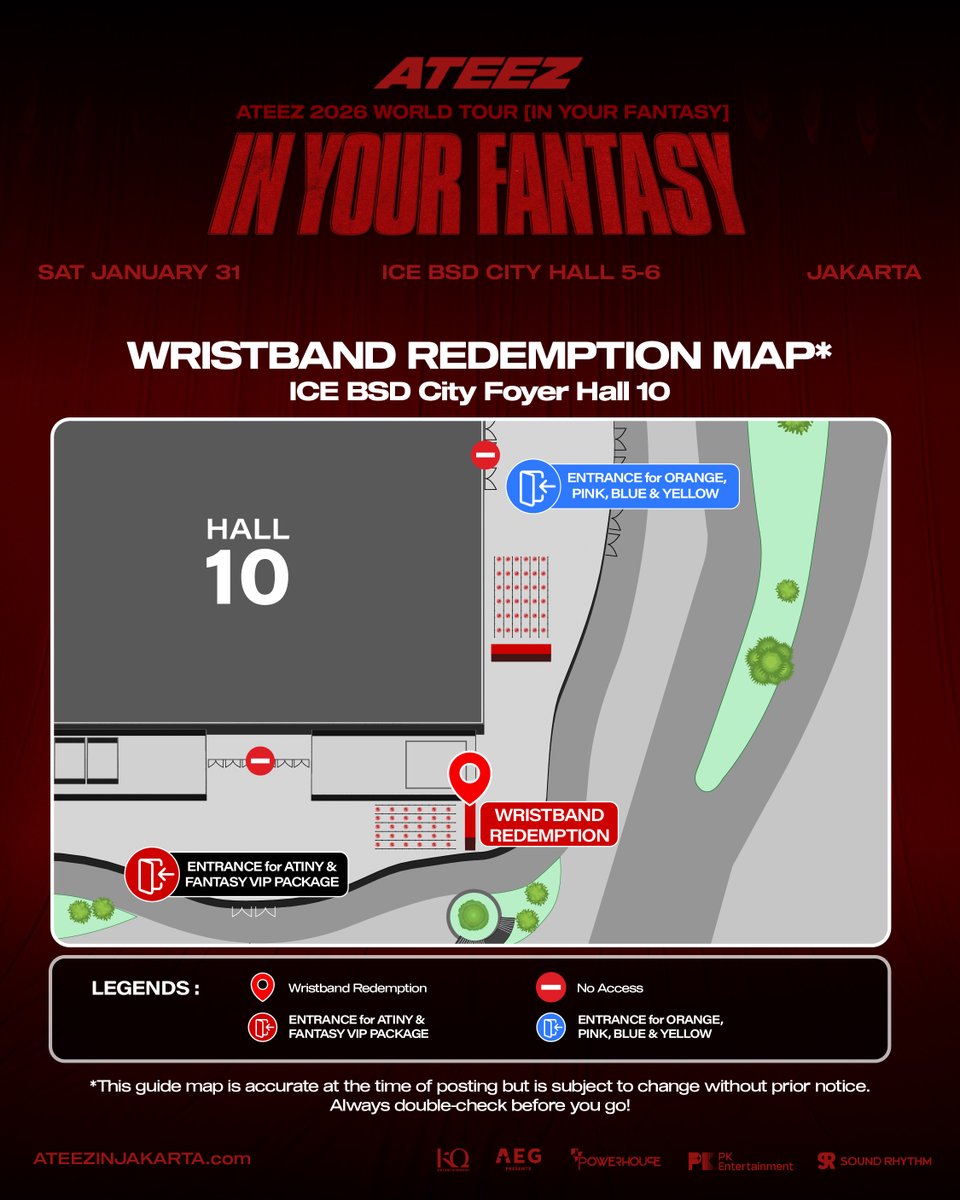 PKEnt_ID's tweet image. ATINY, check out this wristband redemption info before heading to the concert ✨📌

📅 Saturday, January 31 2026 from 9 AM - 9 PM (Jakarta Time)
📍 ICE BSD City, Foyer Hall 10

‼️Arriving early is strongly recommended to secure your wristband and fully enjoy the pre-show…