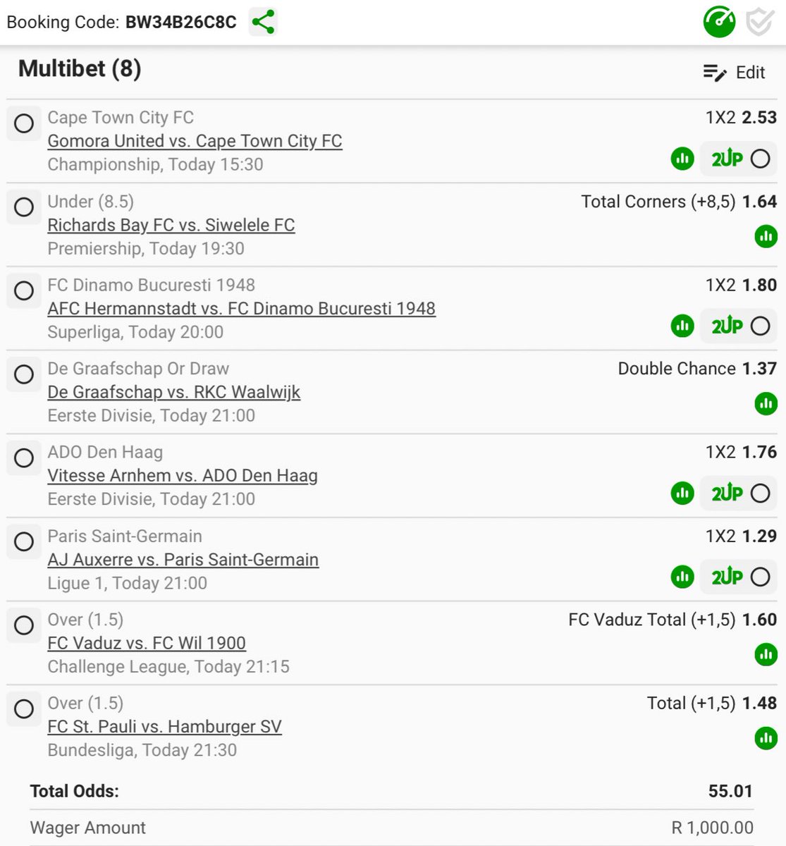 🧾 - BW34B26C8C
🍽️ - 55
⏰ - 15:30
betway.co.za/book-a-bet-res…
