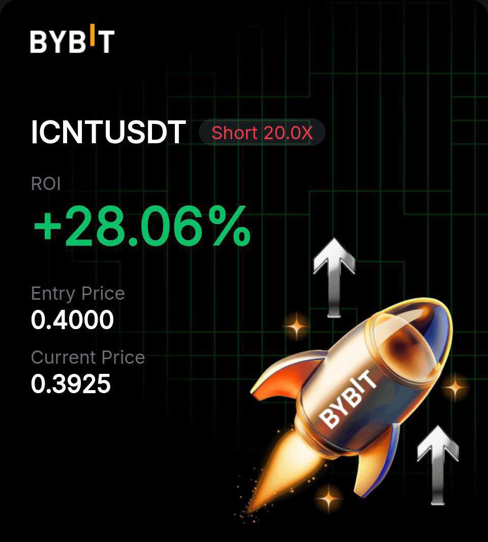 mark_haywoor's tweet image. Short $ICNT 0.40.

ICNT/USDT 

Position:  SHORT 
Leverage: 20x  
Entry Price:  0.400
Target 1:  0.395
Target 2:  0.390
Target 3:  0.385

SL: 0.410