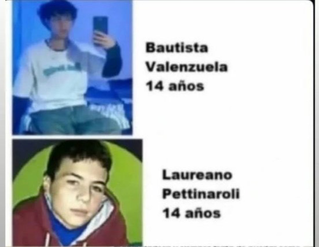 ElianaCere's tweet image. Alguien tiene que saber donde viven estos dos que, con la tranquilidad de saberse inimputables, torturaron hasta la muerte a Jeremías Monzón. 

Sus vidas no pueden continuar así, como si nada