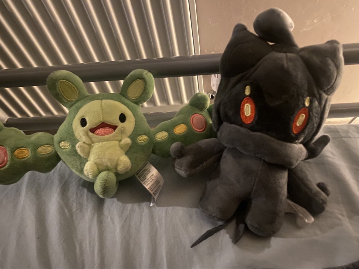 finally have my two favourite pokemon as PLUSHIES