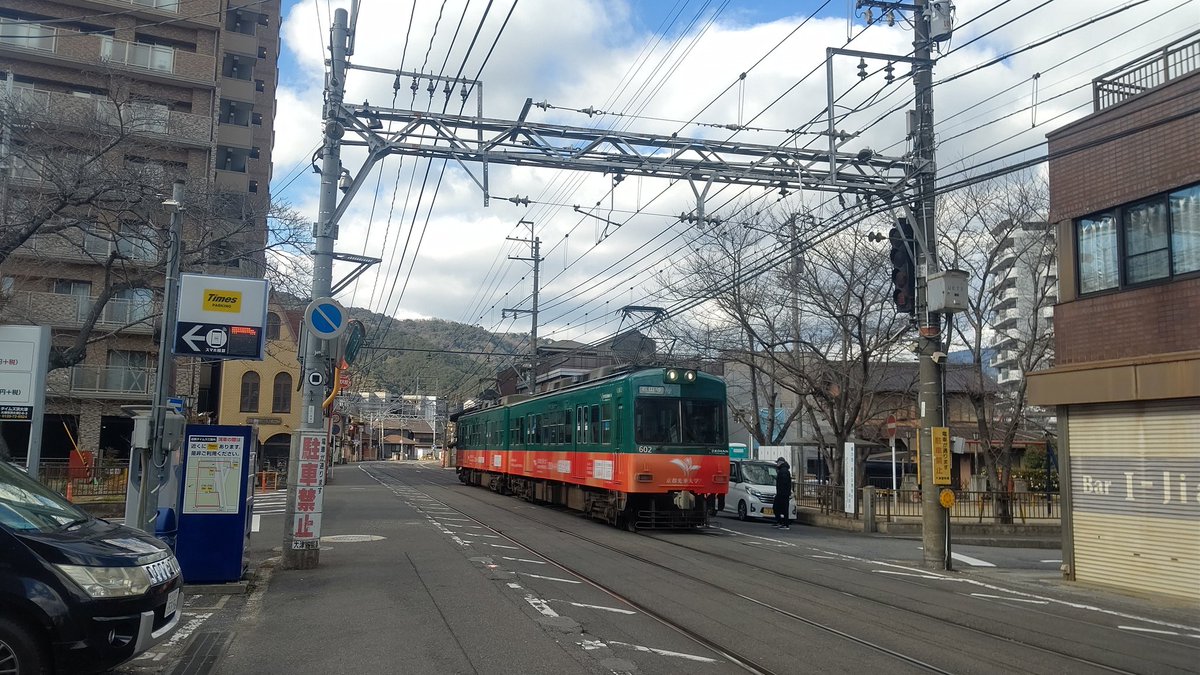 JRFNumazukoLine's tweet image. びわ湖浜大津〜三井寺間の併用軌道区間ほんま好き