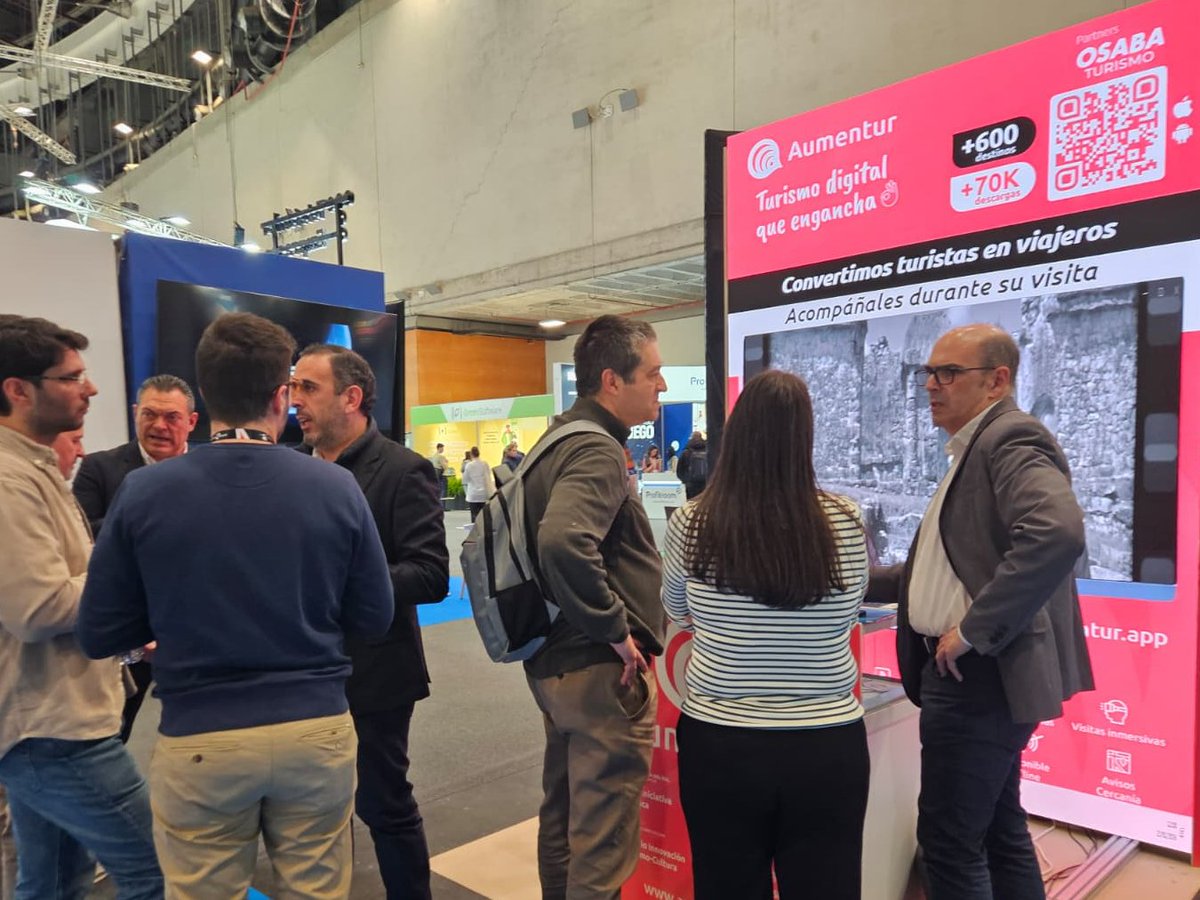Aumentur's tweet photo. ¡TIC-TAC! Esto se acaba...

Todo el equipo de #Aumentur os está esperando para enseñaros nuestra #App en directo. 🚀

No te vayas sin conocer todas las novedades ¡Corred que nos vamos! 🏃💨
📍Pabellón 12 Stand B07 @IFEMA 

#Fitur2026 #SmartTourism
@fj_melero @fitur_madrid @IFEMA https://t.co/qCiLXiFEtN
