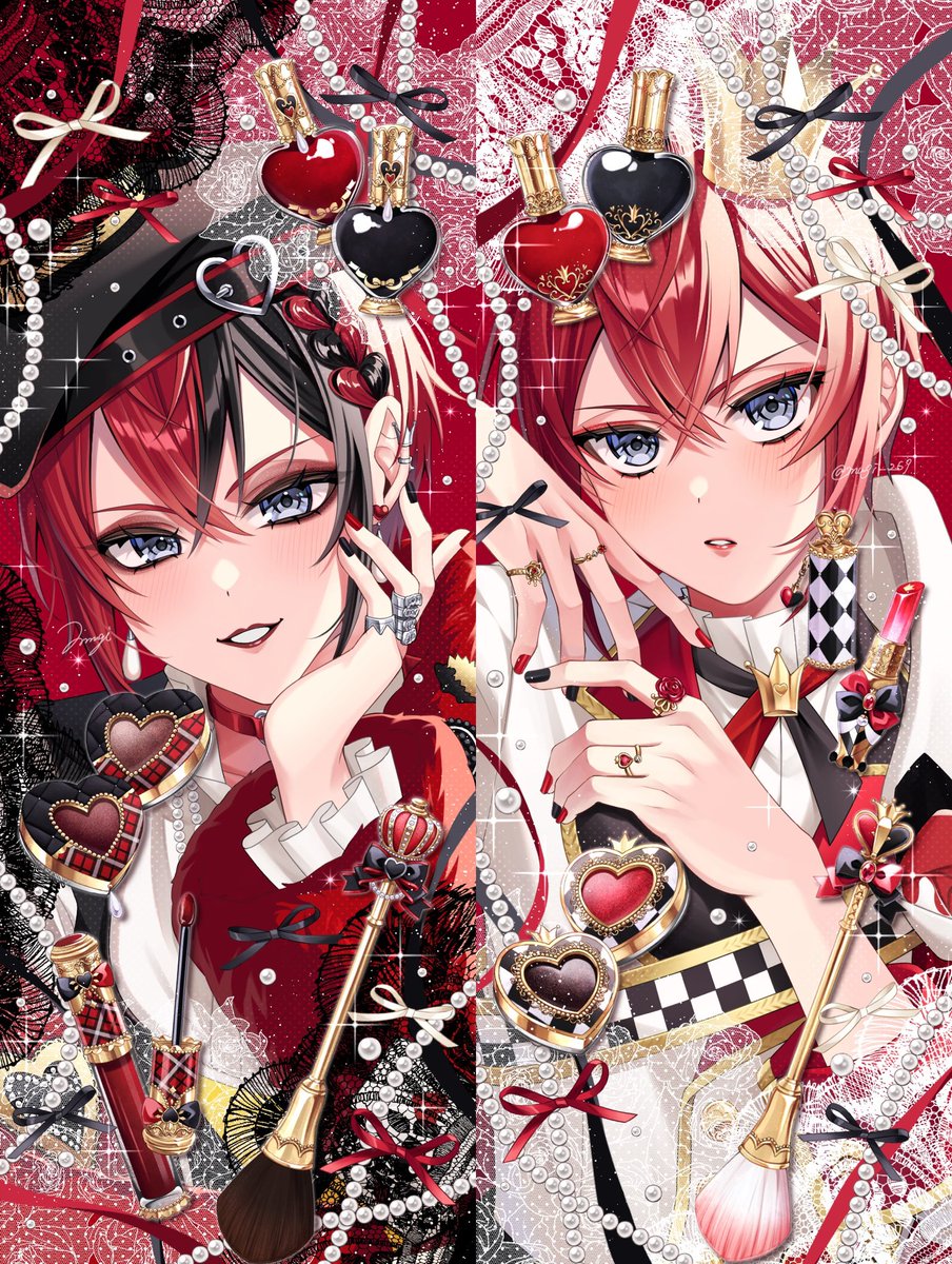 しおり用のりどず🌹❤️🖤