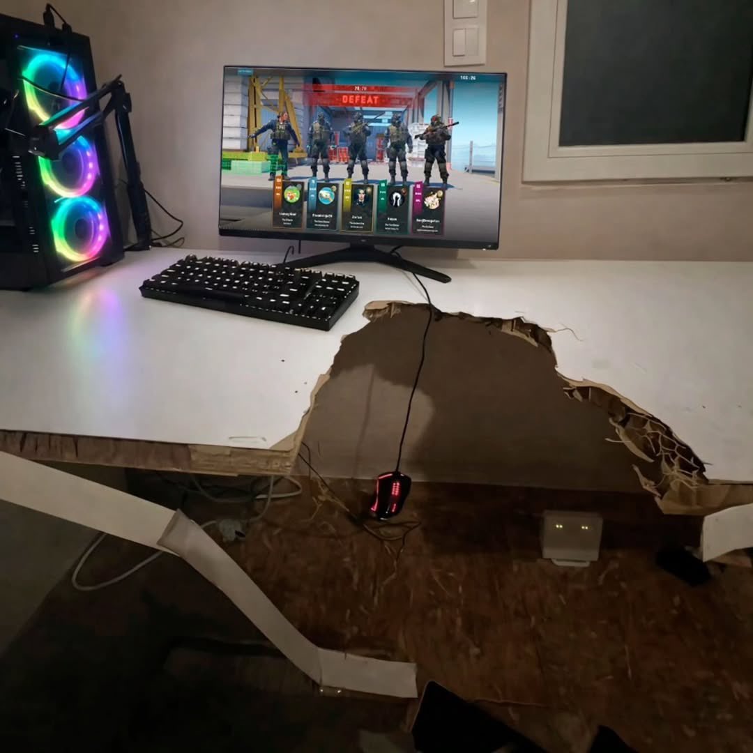 fendonacci's tweet image. warum war mein tisch aus pappe