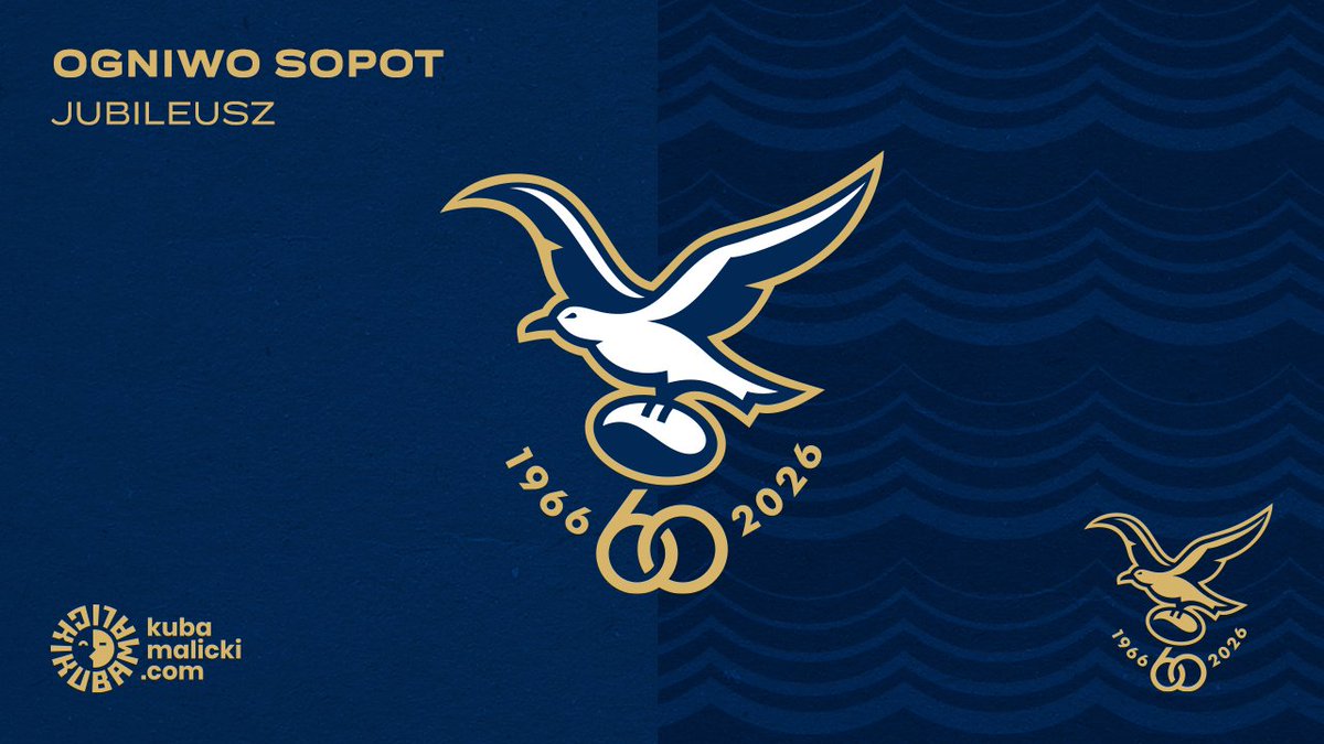 Ogniwo Sopot to ikoniczny klub w polskim rugby. 11-krotny Mistrz Polski, od dekady kończą sezon na podium rozgrywek Ekstraligi. Nasze drogi przecięły się 6 lat temu, gdy opracowałem nowy herb 🟡🔵🔴 W tym roku miałem przyjemność zaprojektować znak jubileuszowy, w którym „60”