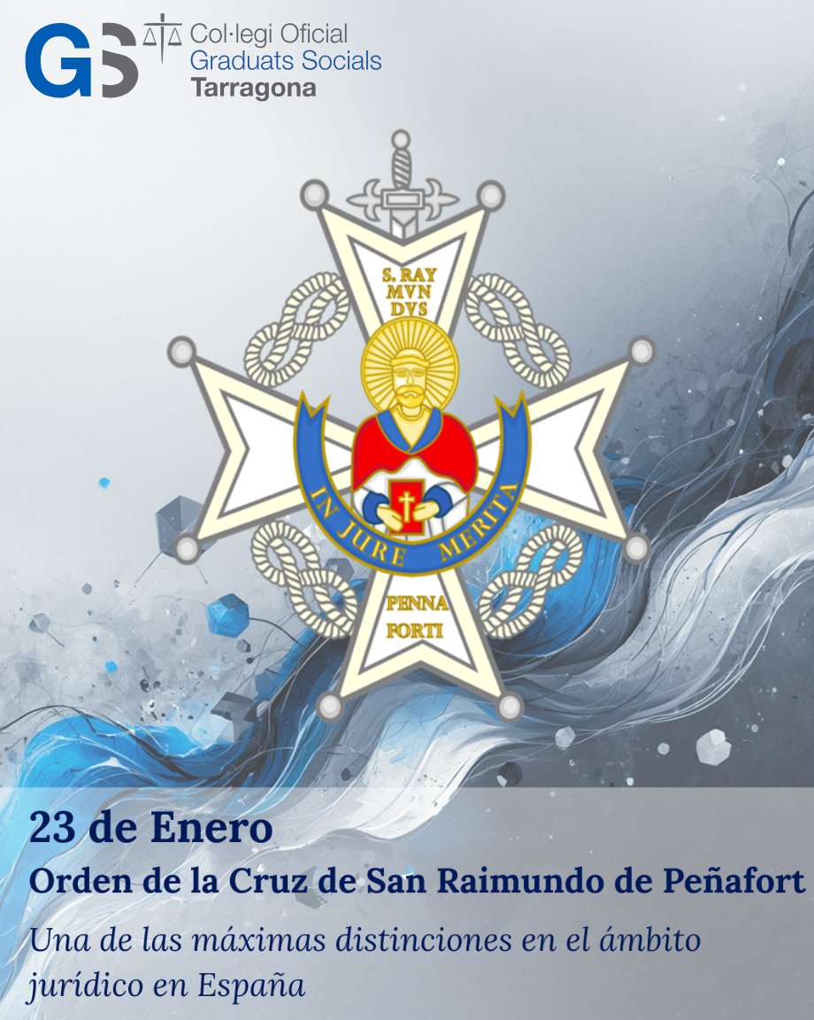 GraduatsS's tweet image. 23 de enero, Orden de la Cruz de San Raimundo de Peñafort

Una distinción, instituida por Decreto de enero de 1944, que reconoce la excelencia y el compromiso con el Derecho y la Administración de Justicia en España.

#SanRaimundoDePeñafort #GraduadoSocial #Derecho #Justicia
