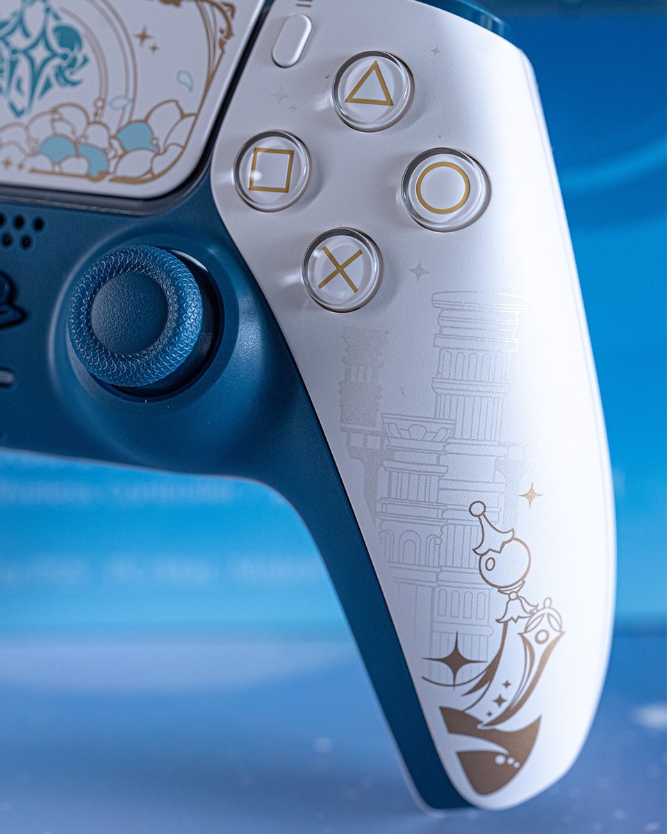 PlayStationAsia's tweet image. Ready to explore Teyvat your way? The DualSense® Wireless Controller – Genshin Impact Limited Edition has landed. Ethereal white with gold and green accents, and designs inspired by Aether, Lumine, and Paimon. Feel every elemental burst with immersive haptics and adaptive…