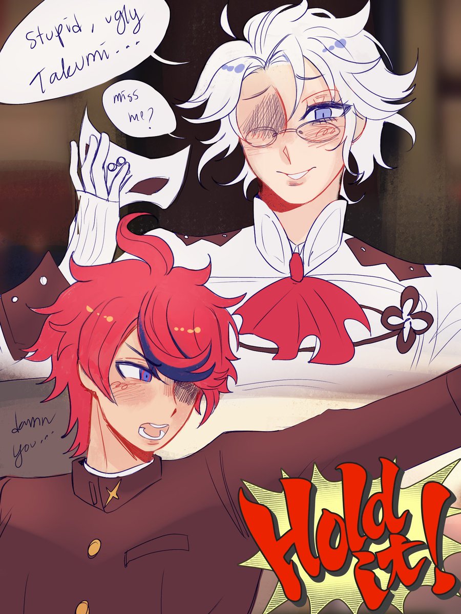 maicaronns's tweet image. gave up on colouring have my ultra niche au #hndr_FA #eitaku