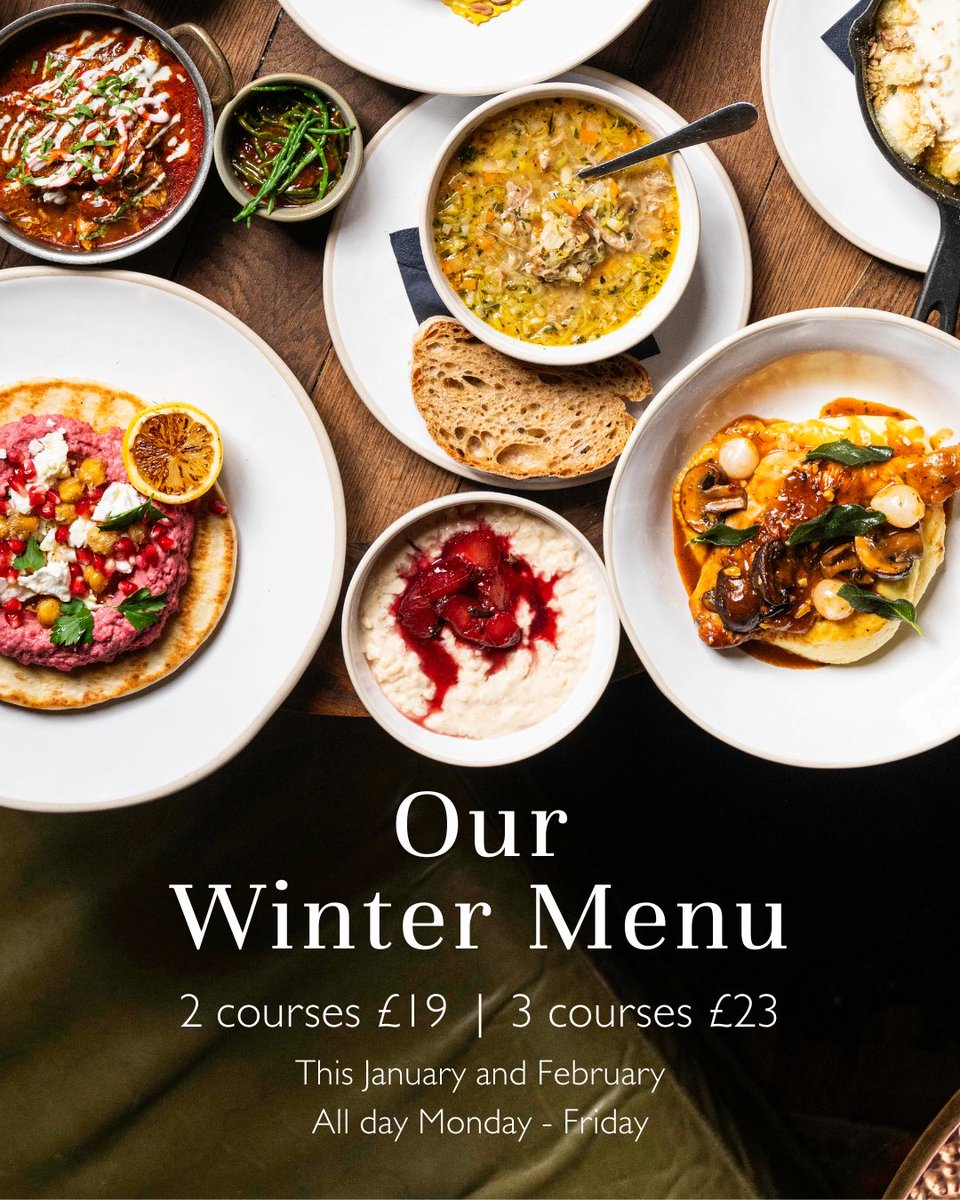 Delicious dishes on our new winter set menu 😍 here’s our sticky toffee pudding with clotted cream and pork shoulder, ham hock &amp; pear terrine with beer mustard &amp; sourdough 🤤🍴 enjoy our winter set menu, Monday - Friday, January &amp; February, 2 courses for £19, 3 courses for £23 ➡️