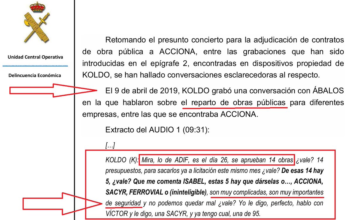 #EXCLUSIVA🎯: KOLDO y ABALOS "amañaron" 14 OBRAS de #ADIF sobre SEGURIDAD FERROVIARIA 🧐

La CORRUPCIÓN del Gobierno de <a href="/sanchezcastejon/">Pedro Sánchez</a> MATA 😡

Vean la PRUEBA extraída de un Informe de la <a href="/guardiacivil/">Guardia Civil</a> (INFORME: 96/2025) 👇✅