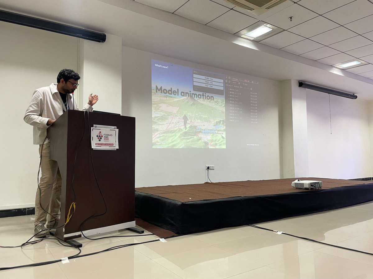 ReEarth_Eukarya's tweet photo. 🚀 FOSS4G Asia Conference Day 1!
We gave a keynote introducing Re:Earth, and also presented Re:Earth Flow and our next-generation map engine, Navara.
Our booth has been very active as well 🙌
We would be happy to see you there!
#foss4g #foss4gasia https://t.co/62FH3HvmyK