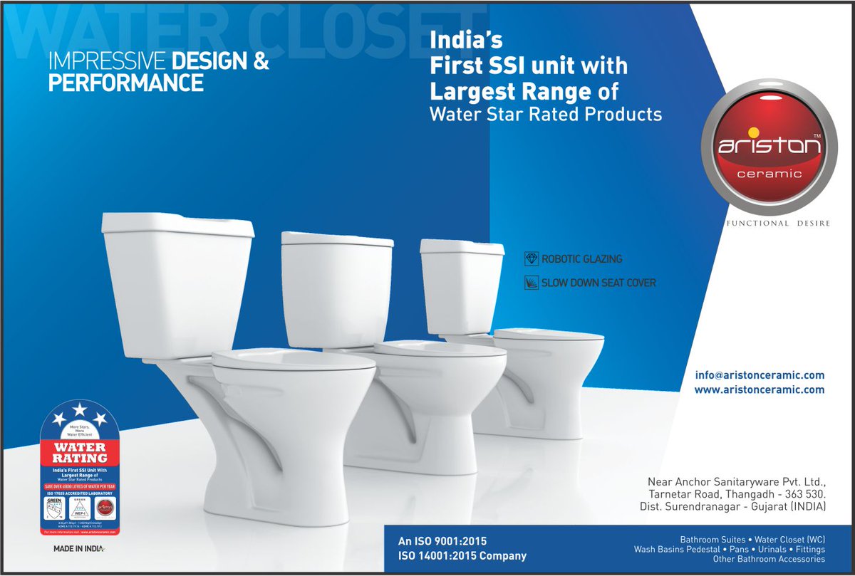 Ariston Ceramics, Sanitarywares brand in India, Ceramic India
ceramicindia.com/company-detail…
#sanitarywares #brand #india #ceramic #bathware #bathroom #vanity #cabinet #tabletop #fittings #interior #decor #onepiece #washbasin #thangadh #morbi #gujarat #manufacturers
