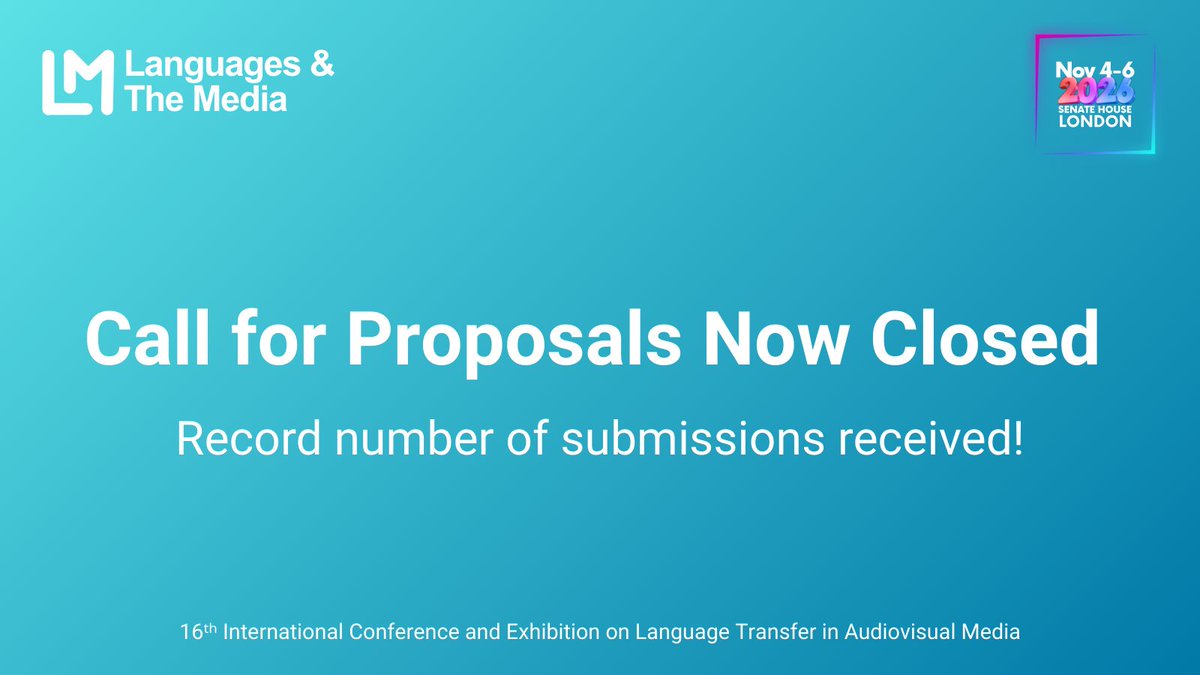 Languages & The Media tweet media