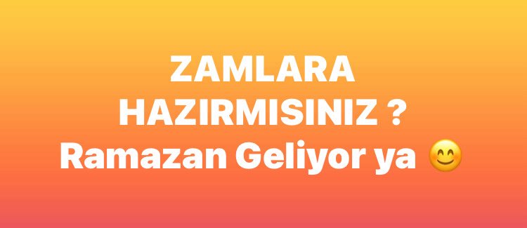 “ ZAM”lara hazırmısınız ? Nedenmi ? 

RAMAZAN AYI Geliyor Ya !!! 

Tabii ki Her Ramazan’da Olduğu gibi Bütün Gıda Ürünlerine ZAM GELMELİİİİİİİİ

Sonuçda Müslümanız değil mi ?

Millet Oruç Tutacak ! Bu durumda Müslüman bir Ülke Olarak Ne Yapmak lazım ? 

Tabii kiiiii ZAMMMM