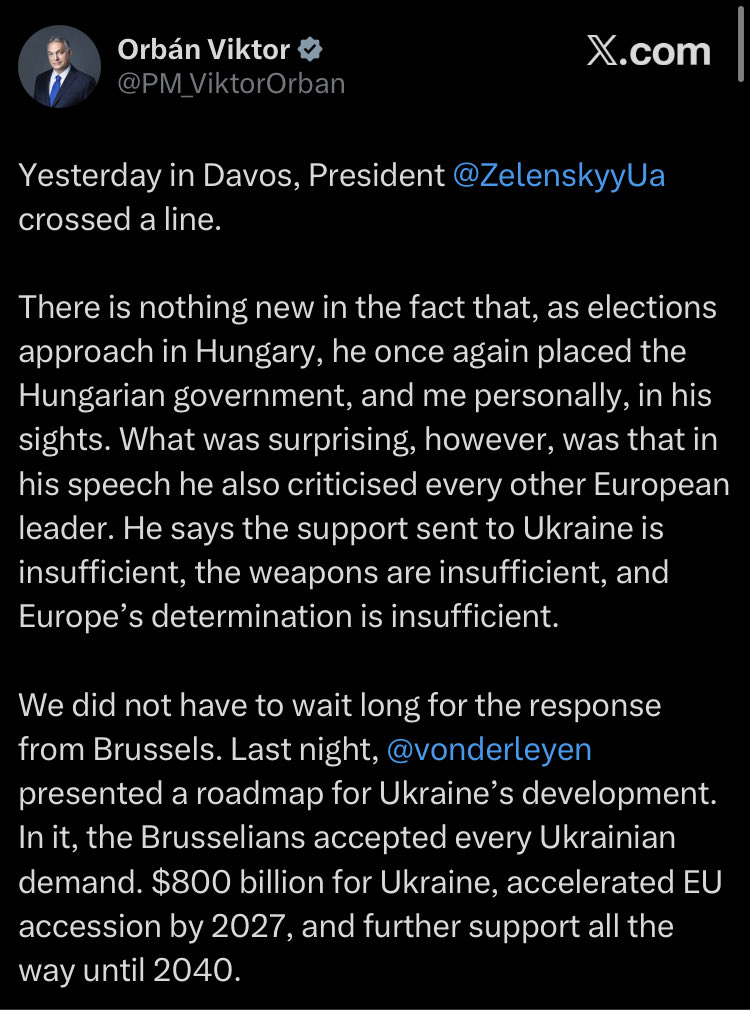 Orbán is a pro-Russian traitor and pathological liar.

He has been ruining Hungary for too long.

Let’s hope that he loses the upcoming election