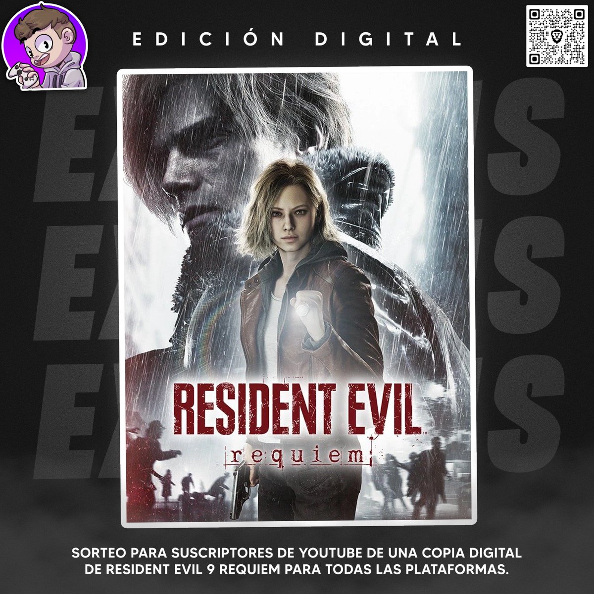 eXtas1stv's tweet image. 👀🔥 SORTEO ⚡️

CUATRO copias de RESIDENT EVIL REQUIEM para PC, Xbox, PS5 o Switch 2.

🎉 ¿Cómo participo?

1) Suscríbete en YT 👉 youtube.com/@extas1s?sub_c…

2)  Haz RT a este tweet + FOLLOW

3) Comenta #Participo en cualquier video (¡Cuantos más comentarios, más oportunidades!)