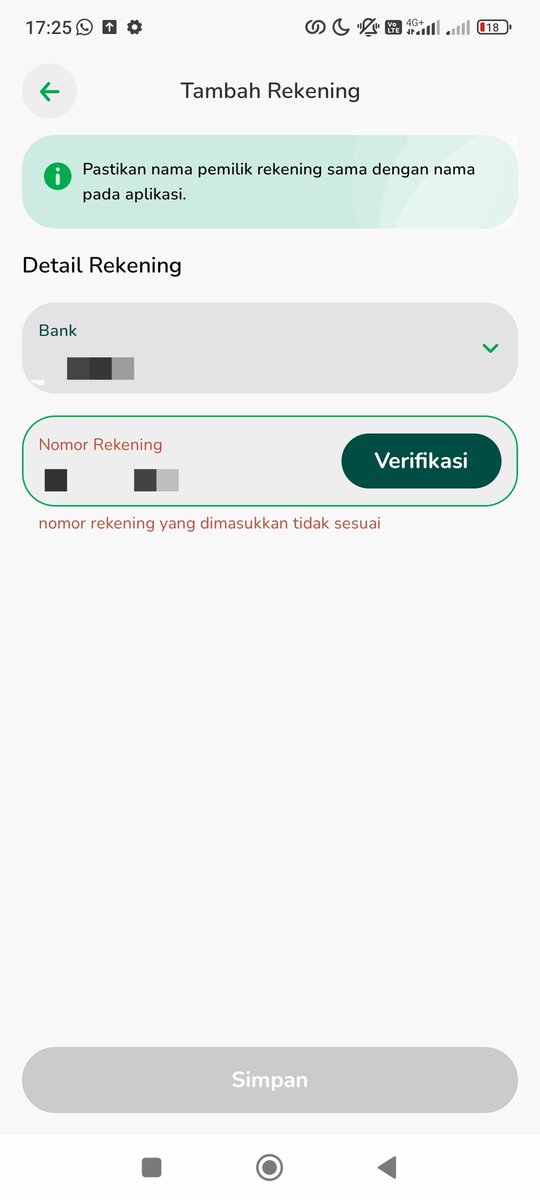 rasaa__'s tweet photo. Halo kak @Pegadaian ini kenapa tidak sesuai terus ya? padahal rekening pribadi dan masih aktif? https://t.co/XZRM0nmfic