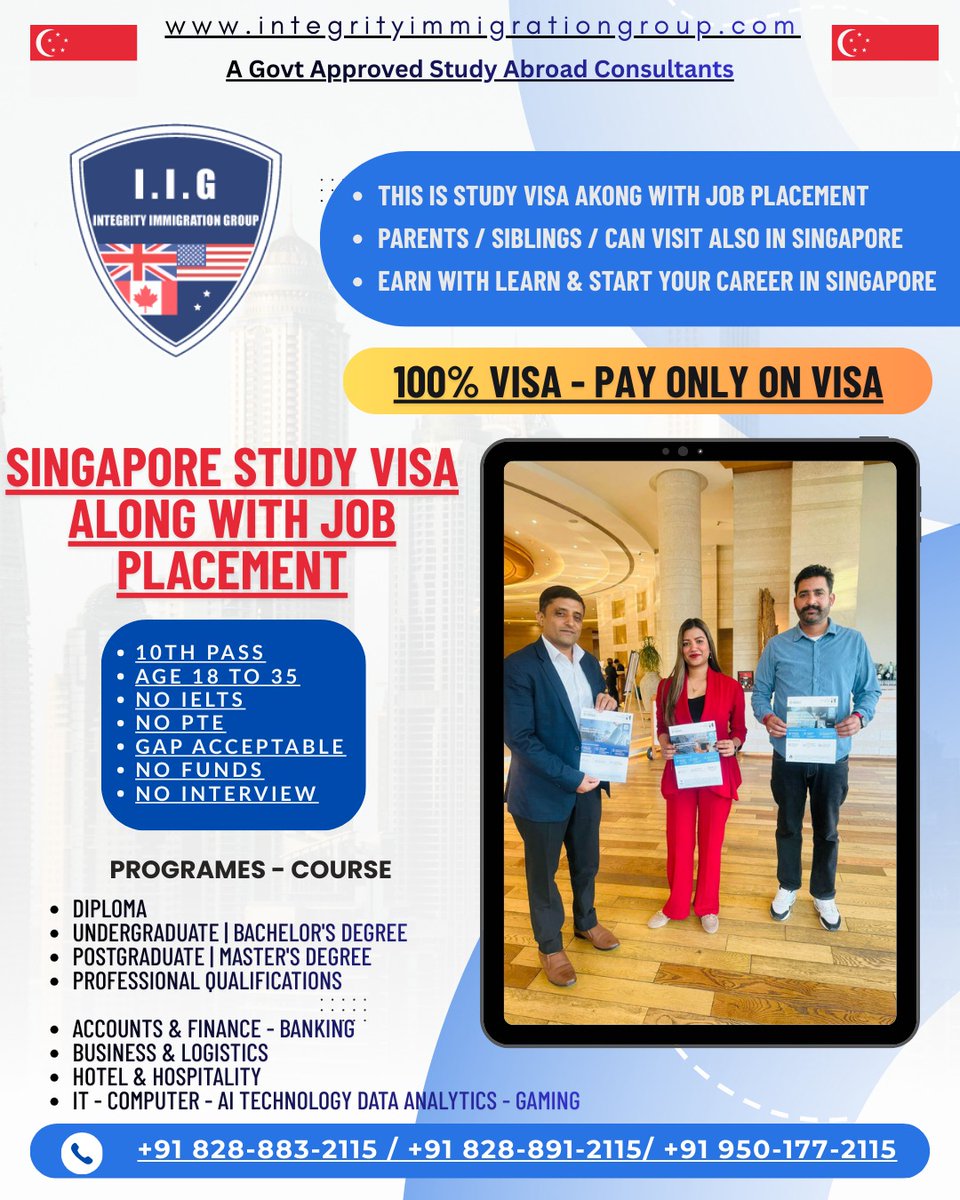 IntegrityImmigr's tweet photo. #Singapore #integrityimmigrationgroup #rajveerverma #taneeshasingh https://t.co/Qz3fCDIoH0