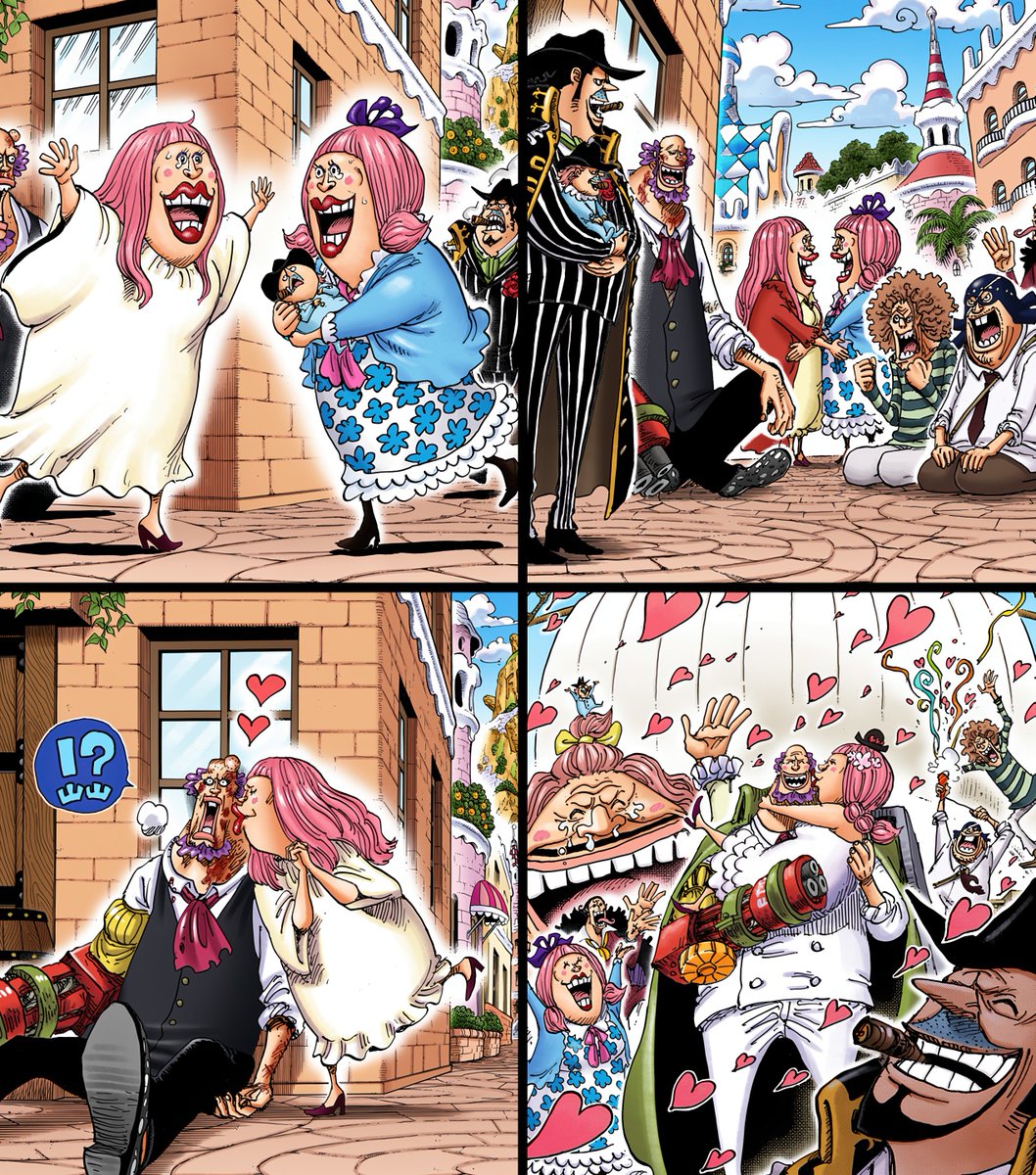 DazzieOnePiece's tweet image. Did you know that Charlotte Lola reuinited with her twin sister Chiffon and also married Gotti, one of the members of Beges' crew during Wano? I'm happy that her story continues so beautifully!💖🥰
