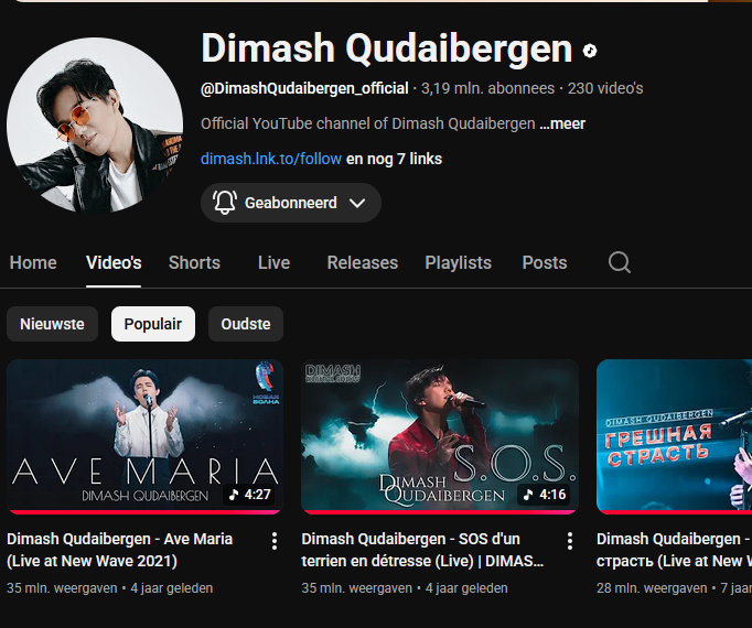 DimashDutchDear's tweet image. Today is the day that Ave Maria by @dimash_official took over SOS as most viewed song on #Dimash's youtube page. 
#DDD #AveMariaDimash #DimashFireOnGlobalSpin 
youtube.com/@DimashQudaibe…