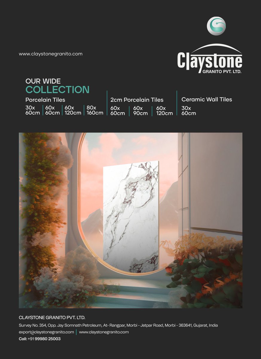 Clay Stone Granito, Vitrified Tiles, gvt, pgvt, Ceramic India
ceramicindia.com/company-detail…
#glazed #vitrified #tiles #manufacturers #porcelain  #nano #doublecharge #fullbody #gvt #pgvt #floor #parking #exporters #supplier #design #ceramic #india #morbi #gujarat