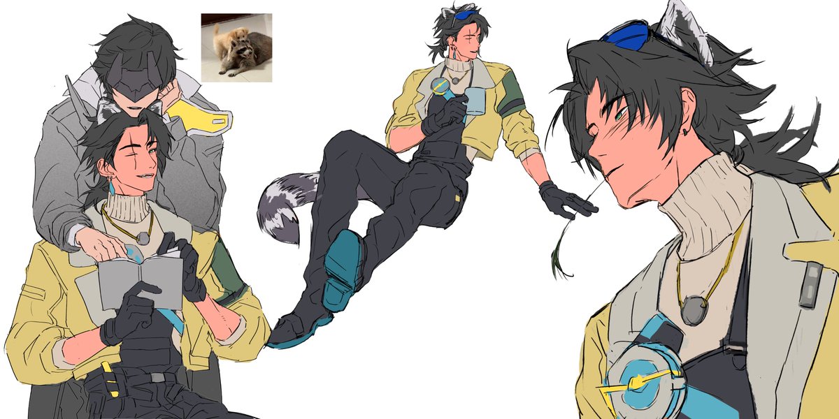 dudepppaaa725's tweet image. puppy&amp;amp;raccoon     #Alesh #ArknightsEndfield