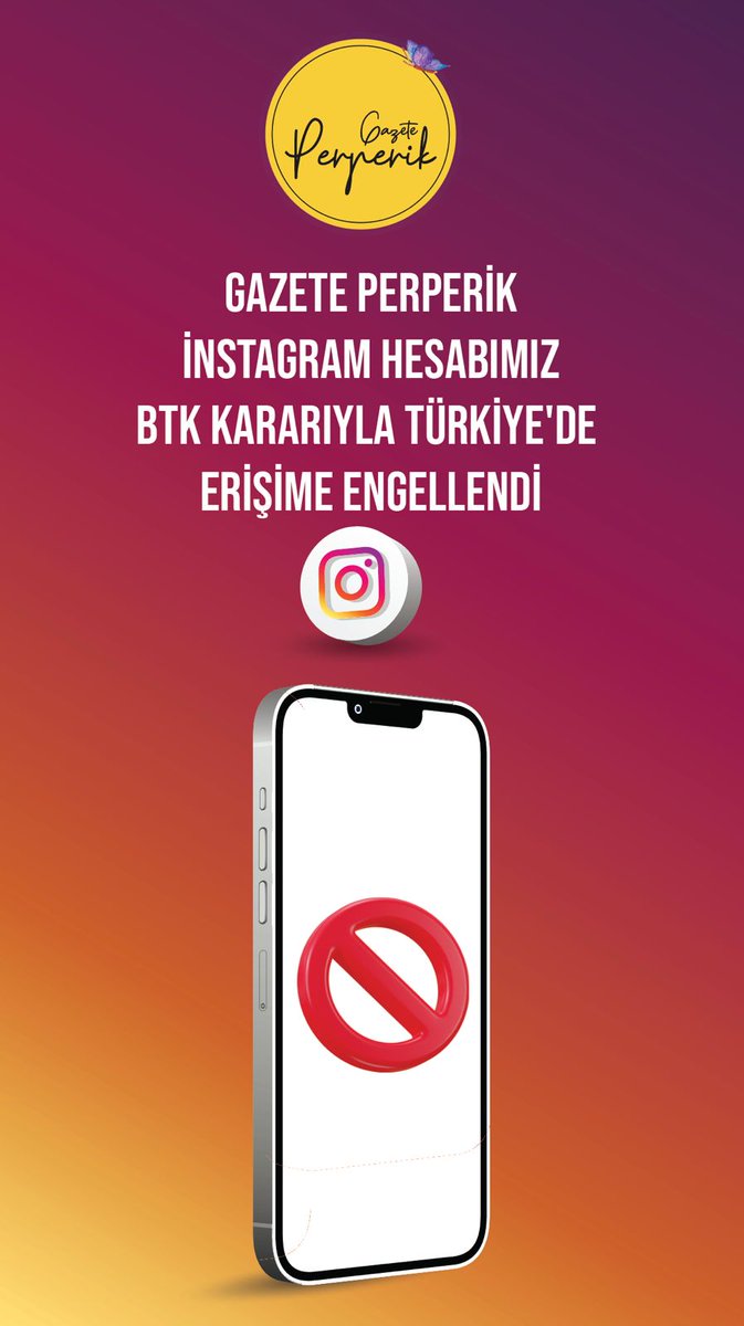 Gazete Perperik Instagram hesabımız, BTK kararıyla Türkiye'de erişime engellendi.

Yeni hesabımız: 👉 instagram.com/gazeteperperik…

#gazeteperperik 
#gazete
#sansür
#haber
#news