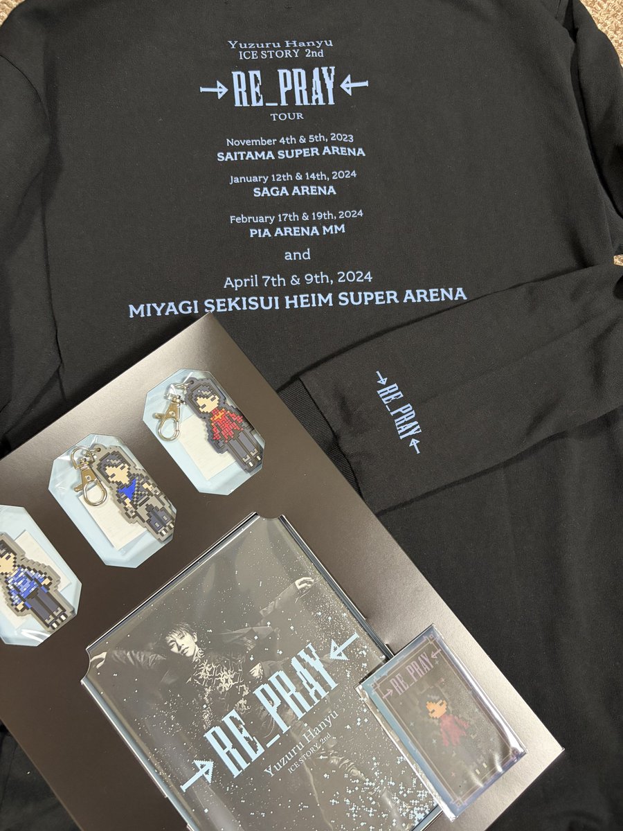 【新品未開封】羽生結弦 RE_PRAY Tシャツ Mサイズとモバイルバッテリー 新品未開封】羽生結弦 RE_PRAY Tシャツ Mサイズとモバイルバッテリー