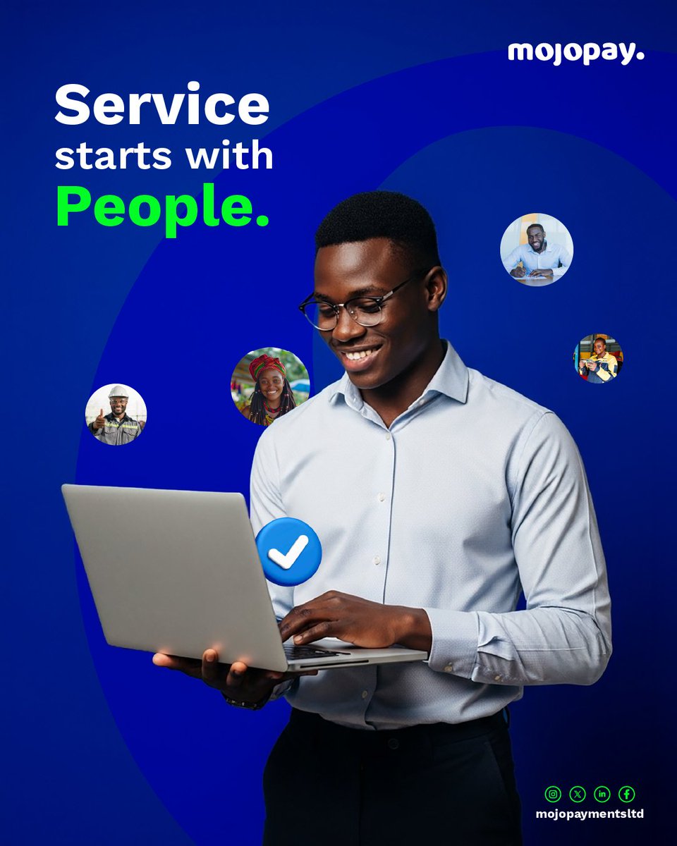 Behind every reliable platform is a team committed to doing things right.

From support to operations, it’s people who ensure systems remain dependable, responsive, and human.

This is how meaningful service is built — from the inside out.

#Mojopay #PeopleFirst