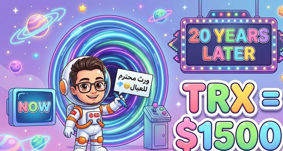 قالها grok شوفو : TRX بعد 20 سنة = 1500$ 😄
يعني خلص مو رح اترك لولادي ورث شقق وبس، رح اترك قرار اتاخد بكّير + نفس طويل 💎⏳
ونصيحة للي عم يتفرّج الوقت عم يطير اللي بيلحق بدري مو لازم يكون غني، بس لازم يكون ثابت
#TRONGlobalFriends