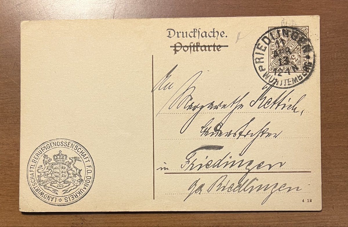 A few postcards from Wuttemburg, Germany. I do like the hand stamped overprint/cancels.
#stamps #philately <a href="/GermanPhilately/">Germany & Colonies Philatelic Society</a>