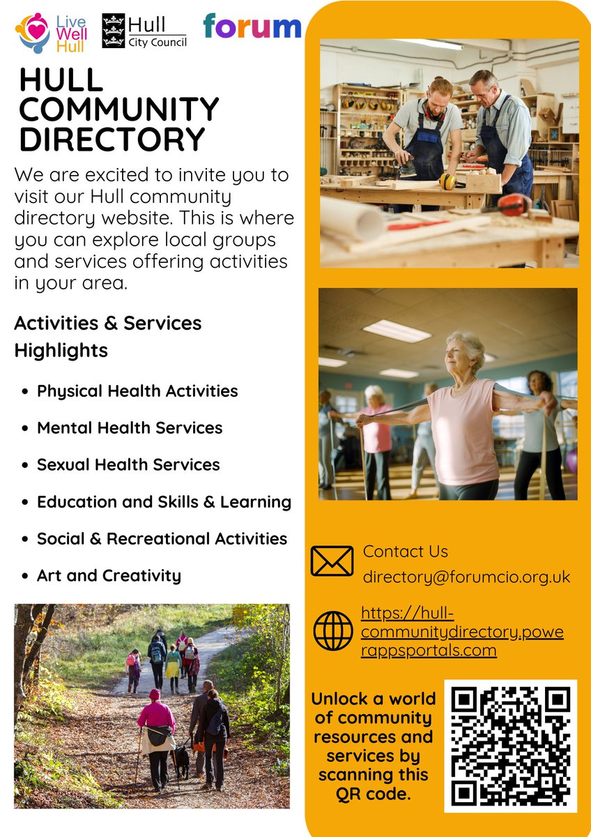 Looking to get more active, try something different or meet new people in 2026?

Check out the Live Well Hull Community Directory - communitydirectory.hull.gov.uk/#main -for lots of inspiration!

With over 100 local community and voluntary organisations listed, there is a huge range of