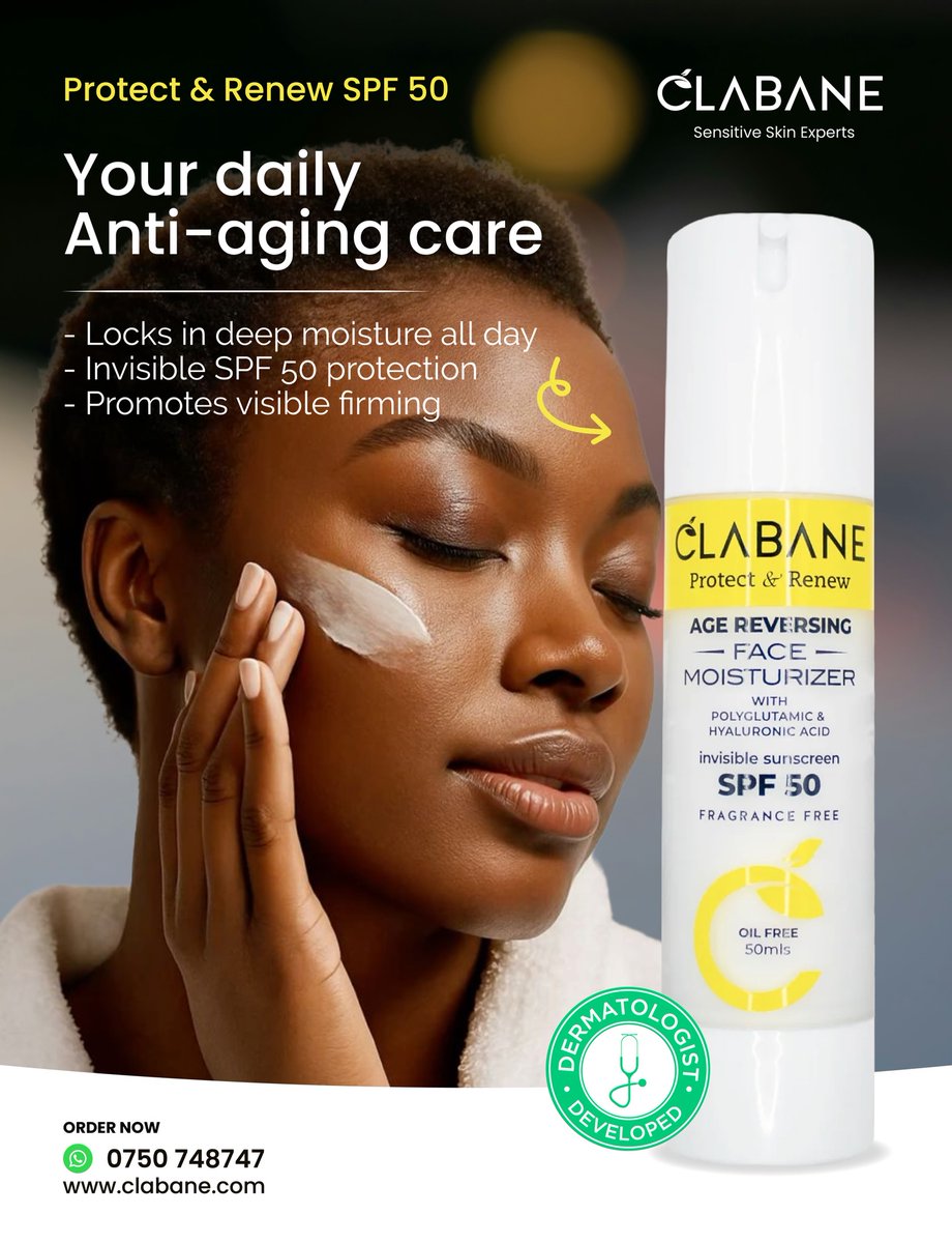 ClabaneSkinCare's tweet image. Deeply moisturize, protect against UV damage, and keep your glow all with one powerful, age defying, age proof SPF

#clabaneskincare #spfincare #skincareessentials #everydayspf #antiagingroutine africassensitiveskinexperts