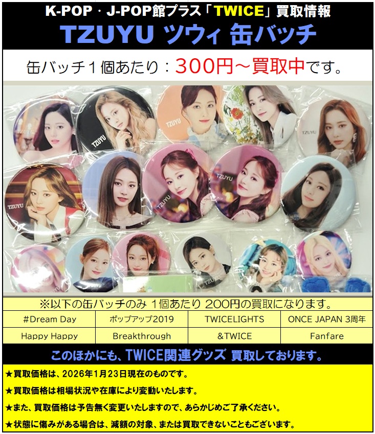 TWICE #TWICE_THISISFOR_WORLD_TOUR TWICE 缶バッジ 買取情報 モモ