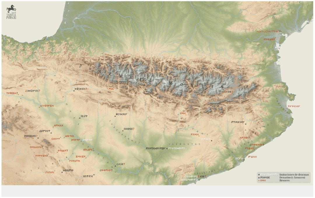 Pirinioetako mapa orografikoa ikusita, argi dago mendebaldeko eta ekialdeko muturrak erraz lotzen direla batez ere Mediterraneora doazen ibai-arroetatik. Eduardo Orduña eta <a href="/joanferrerijane/">Joan Ferrer i Jané</a>|n  euskoiberismo 'moderatuak' ibilbide luzea du 🙌
#trifiniumMAP: tabulapyrenaei.eu/la-moneda-iber…