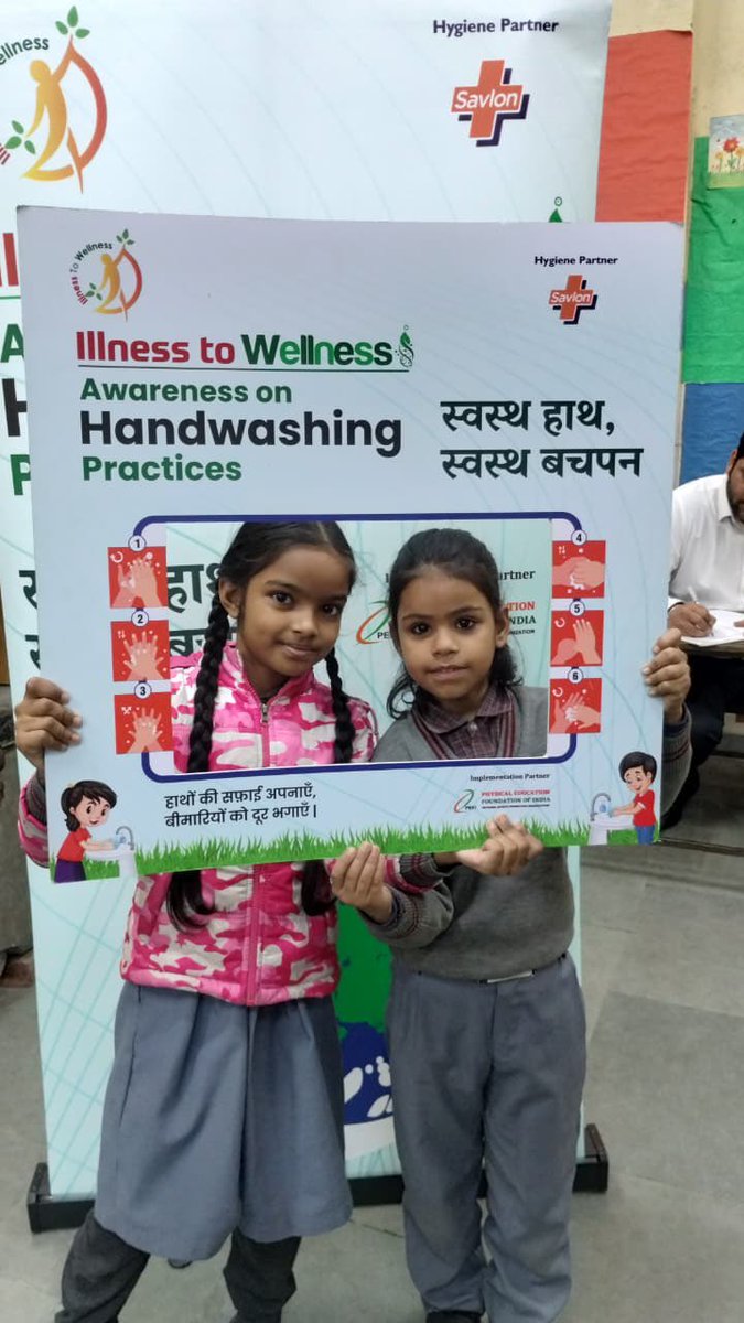 itwsays's tweet image. Glimpses from today’s hygiene awareness session at MCD School, Delhi.

Students engaged enthusiastically in activities focused on building everyday hygiene habits.
Conducted by the Illness to Wellness Foundation in collaboration with PEFI.

#IllnessToWellness #handwashing