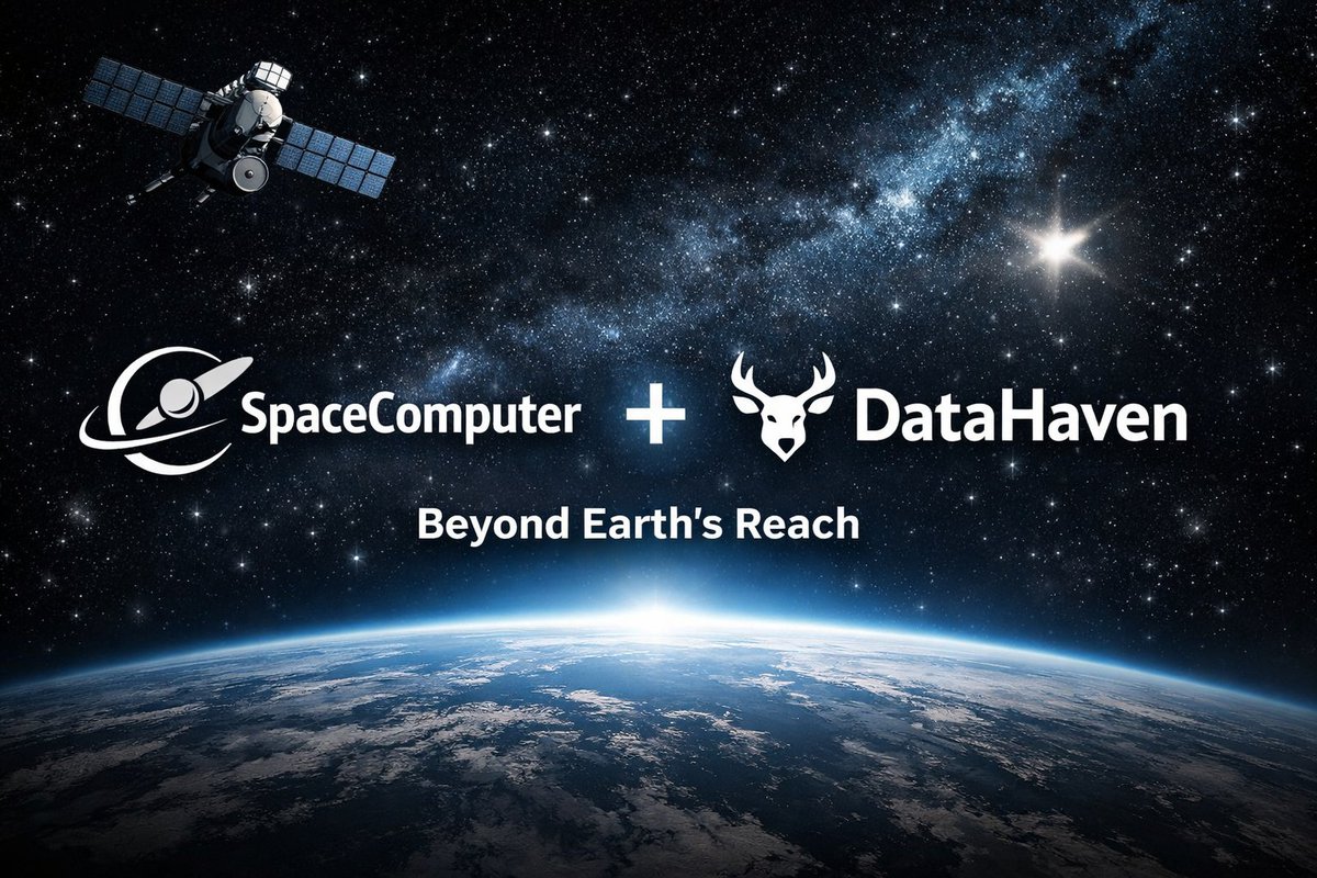 Devil_0503's tweet photo. Space based compute meets verifiable storage. SpaceComputer secures execution beyond Earth’s reach while DataHaven preserves trusted memory. Together they enable tamper proof, censorship resistant infrastructure.
@DataHaven_xyz @SpaceComputerIO https://t.co/3v3kFcK10I