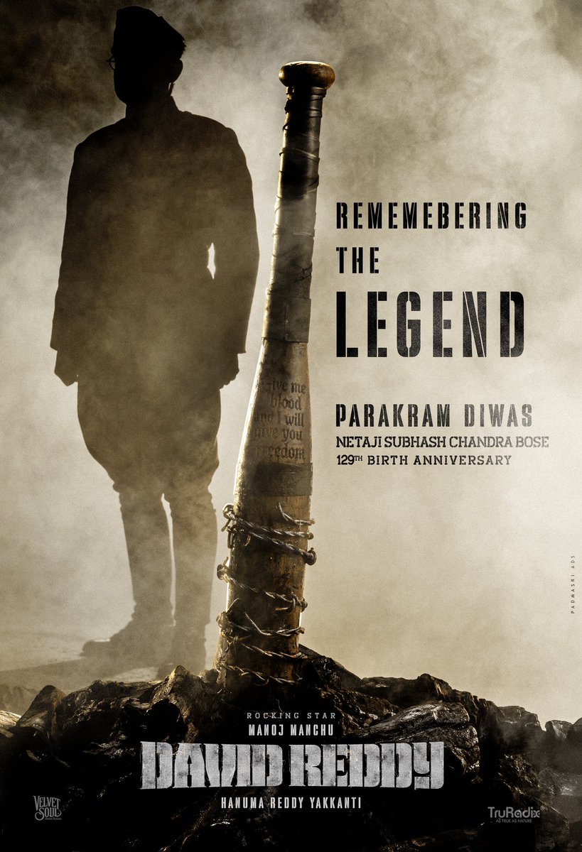 HeroManoj1's tweet photo. “Give me blood, and I will give you freedom.”

In remembrance of
Netaji Subhash Chandra Bose
on Parakram Diwas.

— Team Bose | David Reddy

 @RiaboshapkaM  @itshanumareddy @bharathmotukuri @venktareddy9916 @VSMotionPicture @truradix @dopvenu @RaviBasrur #UjwalKulakarni @SupremeSundar #SeshaBrahmam #HyndaviSuda #RamaiahDebbati @ProSreenuSuresh @TeamStarCircle

#TeamBose #ParakramDiwas #DavidReddy #NetajiSubhashChandraBose 🫡